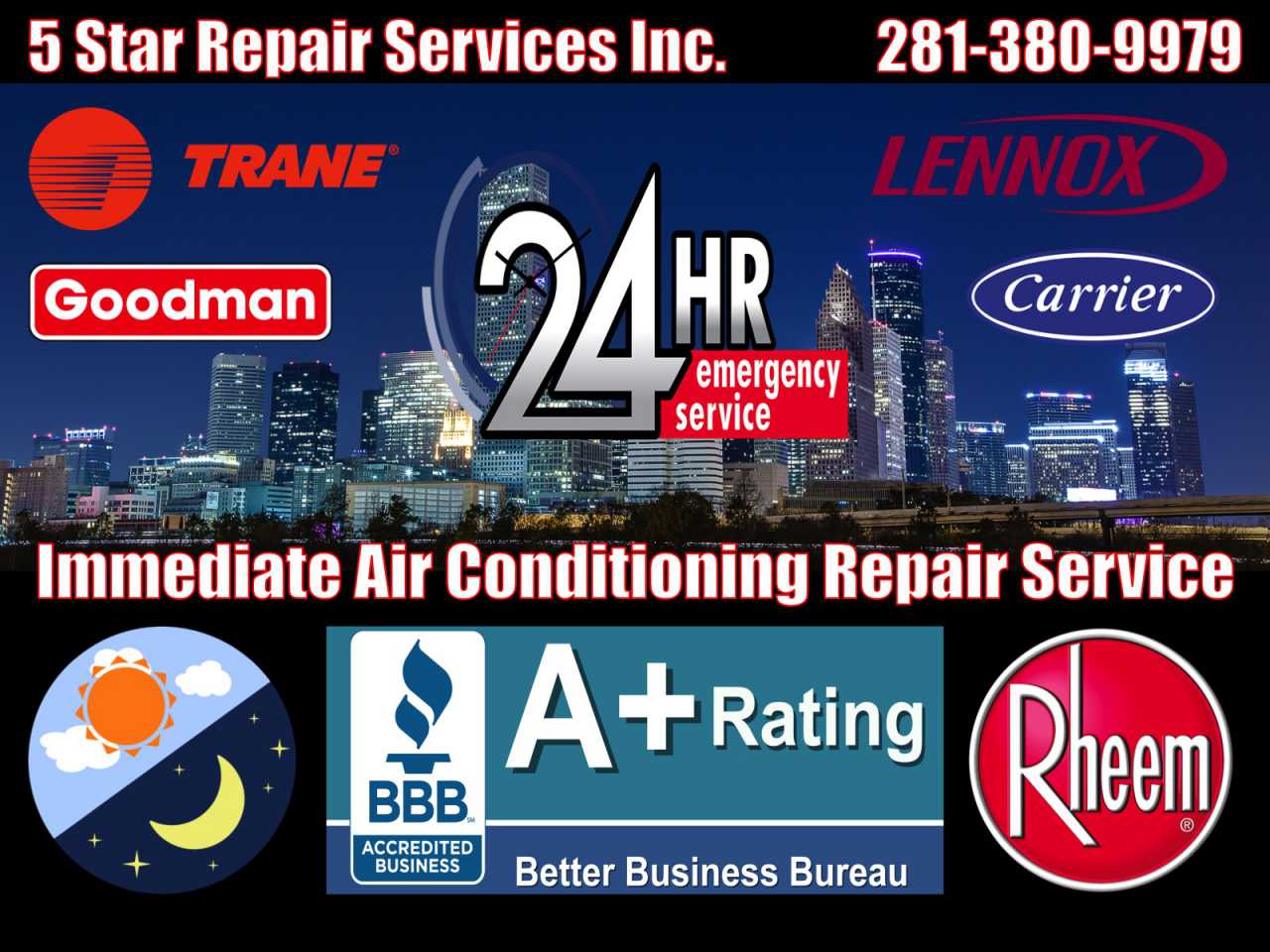Best 24 Hour Emergency Air Conditioning AC HVAC Furnace Condition Repair Service Pasadena Houston 77015 77058 77059 77501 77502 77503 77504 77505 77506 77507 77508 77536 77586 Central Cooling Unit System Duct Cleaning Maintenance
